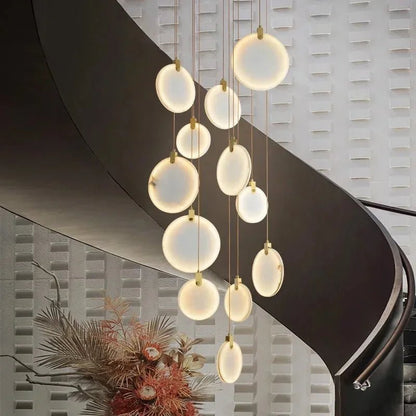 Nordic Marble Pendant Light With Polished Copper Finish - Decorbites