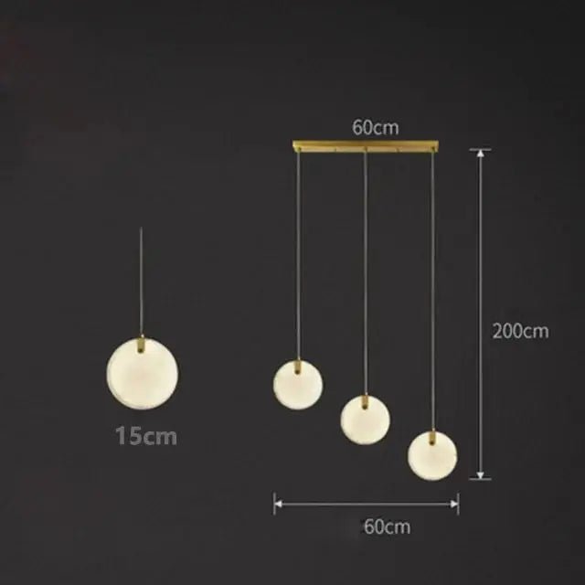 Nordic Marble Pendant Light With Polished Copper Finish - Decorbites