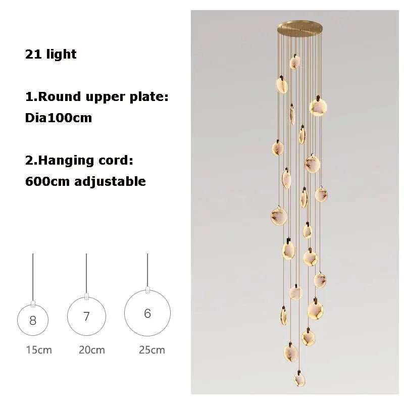 Nordic Marble Pendant Light With Polished Copper Finish - Decorbites