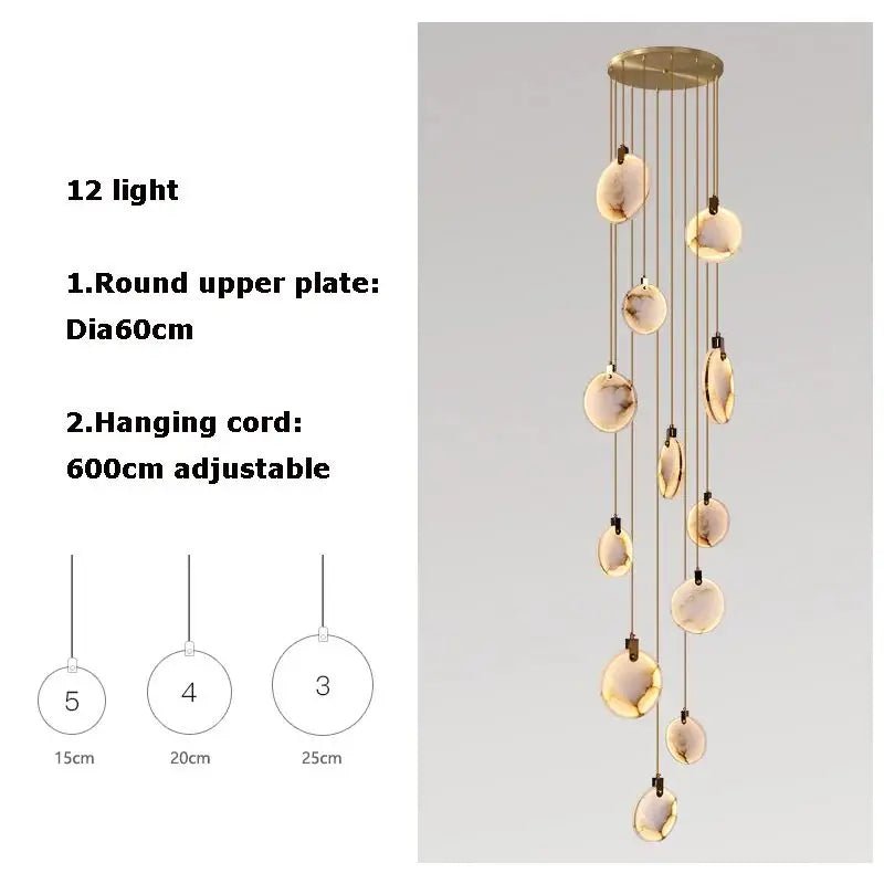 Nordic Marble Pendant Light With Polished Copper Finish - Decorbites
