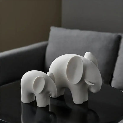 Nordic matte white elephant resin statue featuring decorbites elephant resin figurines for living room decor