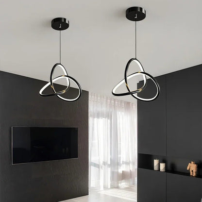 Nordic Metal LED Pendant Light in Black or Gold - Decorbites