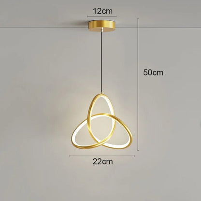 Nordic Metal LED Pendant Light in Black or Gold - Decorbites