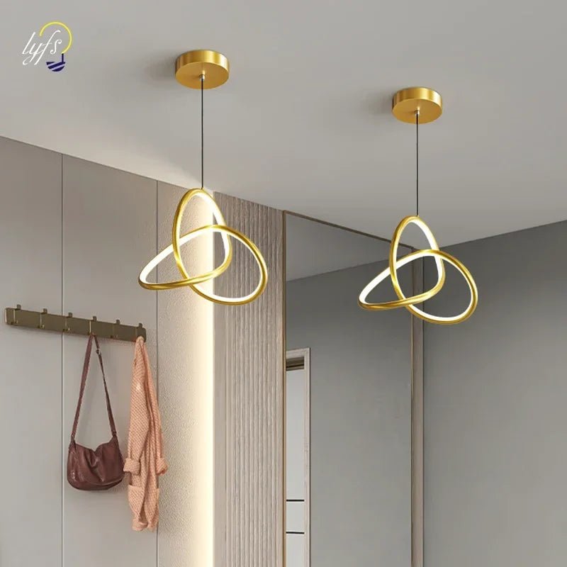 Nordic Metal LED Pendant Light in Black or Gold - Decorbites