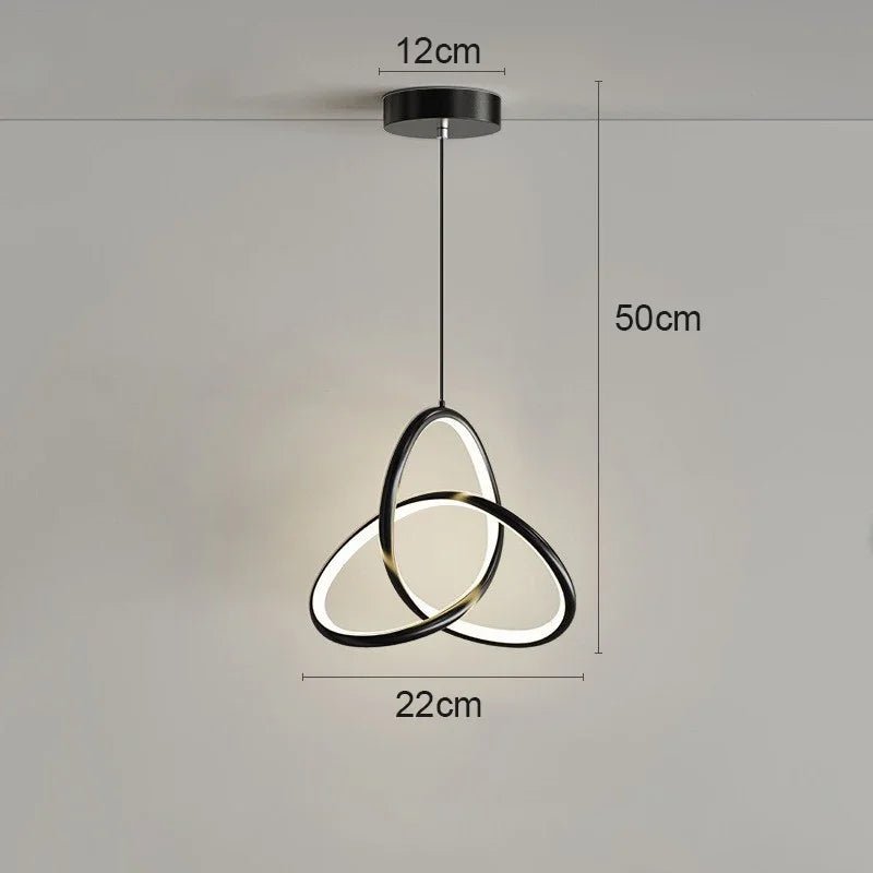 Nordic Metal LED Pendant Light in Black or Gold - Decorbites
