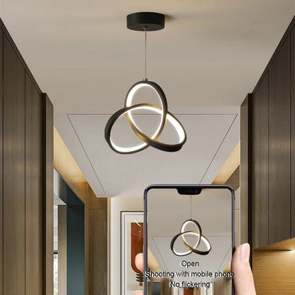 Nordic Metal LED Pendant Light in Black or Gold - Decorbites