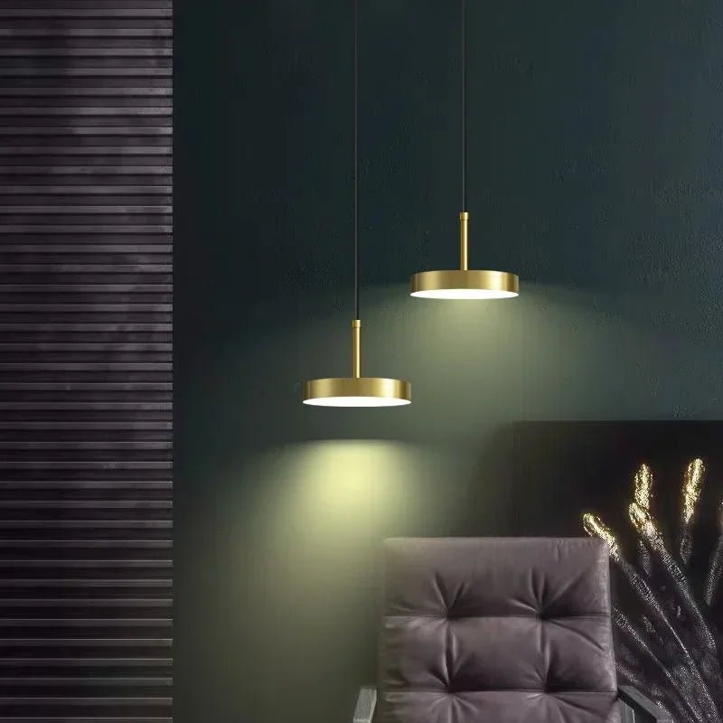 Nordic Minimalist Black Brass Pendant Light - Decorbites