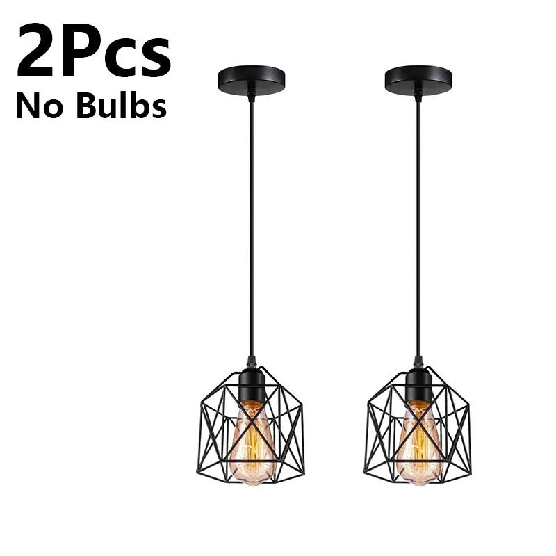 Nordic Minimalist Black Metal E27 Pendant Light - Decorbites
