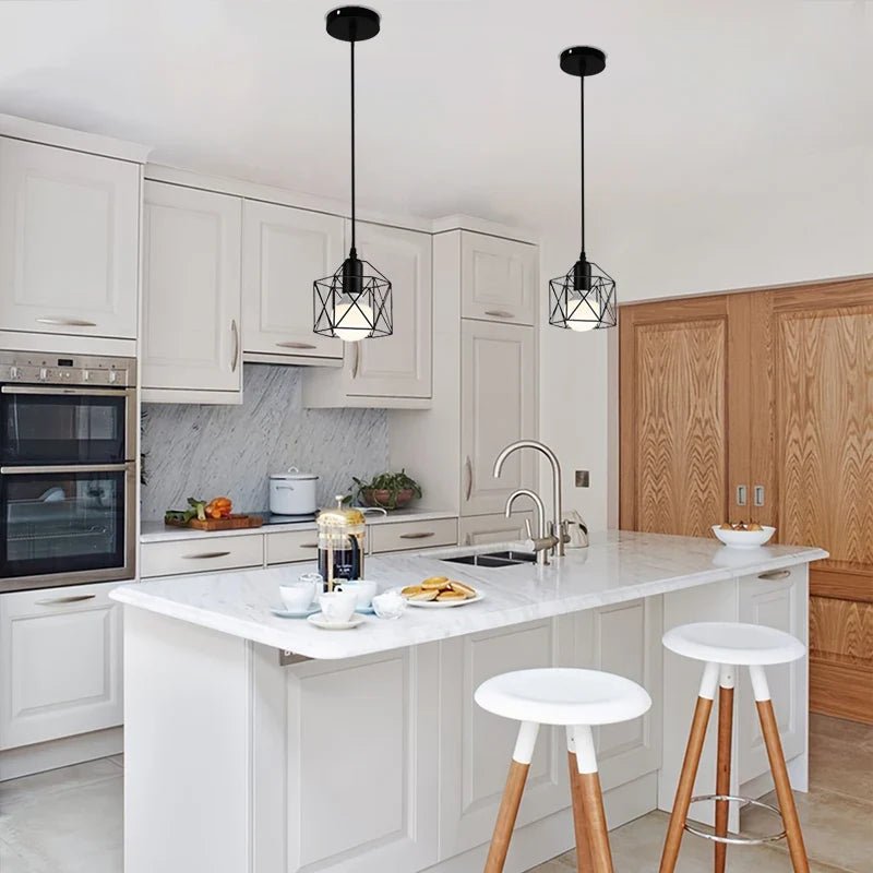 Nordic Minimalist Black Metal E27 Pendant Light - Decorbites