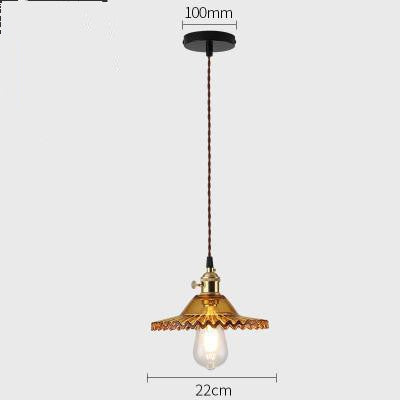 Glass Copper Chandelier
