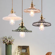 Glass Copper Chandelier