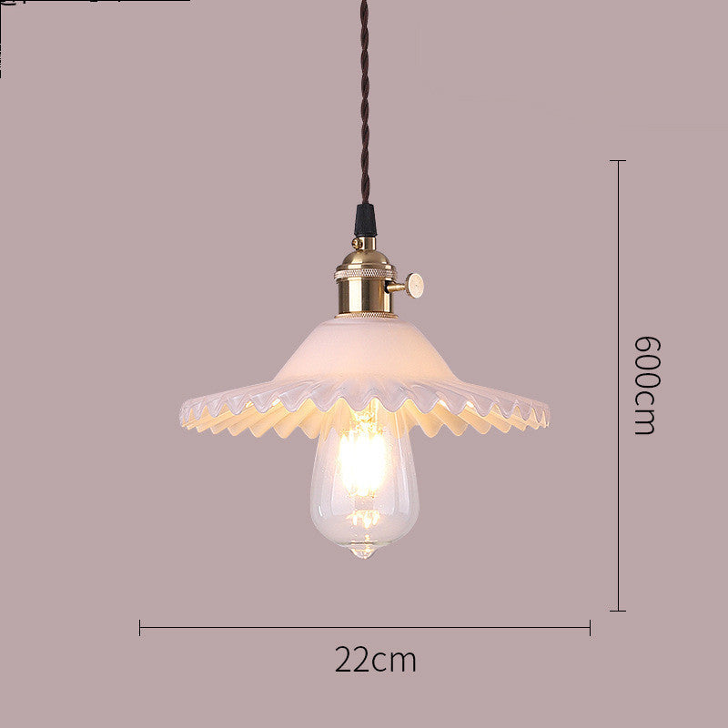 Glass Copper Chandelier