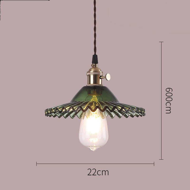 Glass Copper Chandelier