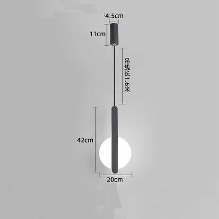 Nordic Minimalist Metal Bedside Pendant Light - Decorbites