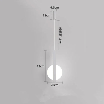 Nordic Minimalist Metal Bedside Pendant Light - Decorbites