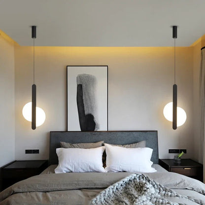 Nordic Minimalist Metal Bedside Pendant Light - Decorbites