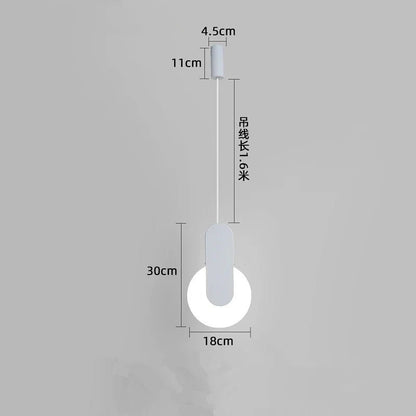 Nordic Minimalist Metal Bedside Pendant Light - Decorbites