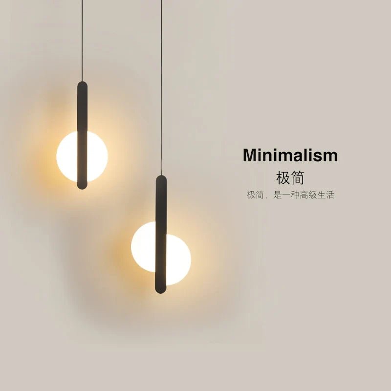 Nordic Minimalist Metal Bedside Pendant Light - Decorbites