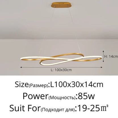 Nordic Minimalist Metal Pendant Light Chandelier - Decorbites