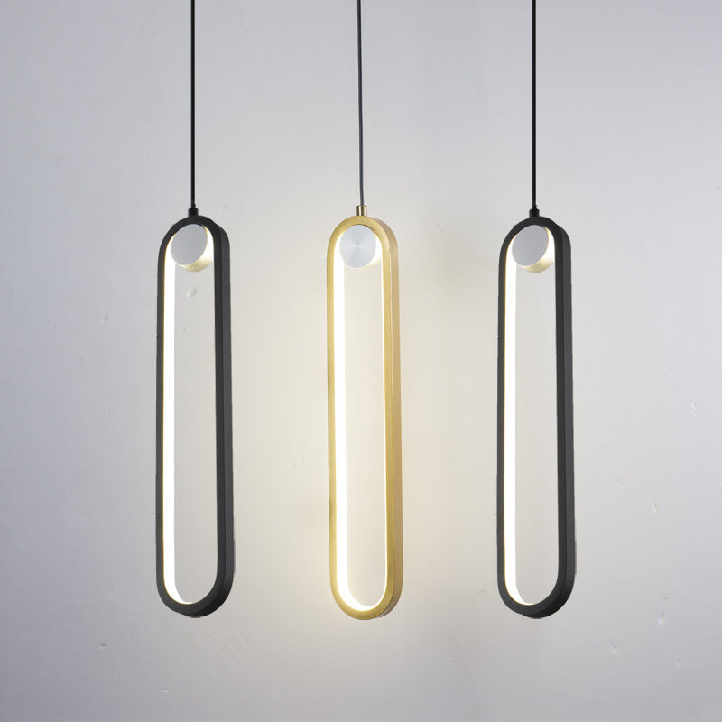 Aluminum Oval Bedside Chandelier