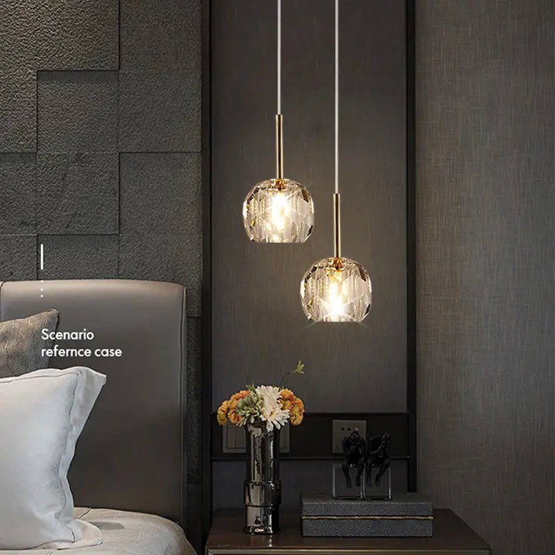 Nordic Modern Crystal Accent Pendant Light - Decorbites