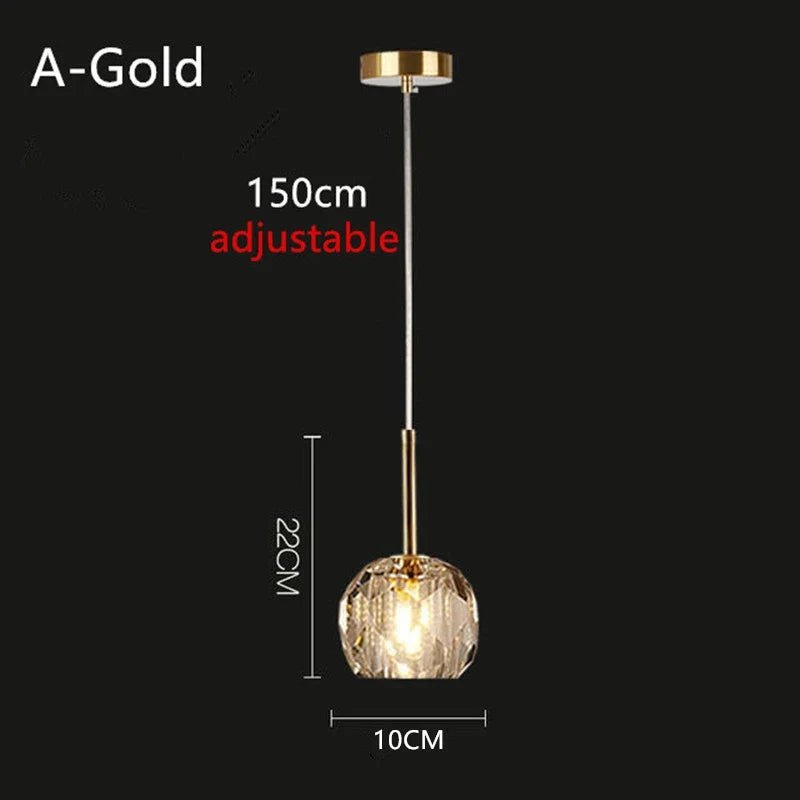 Nordic Modern Crystal Accent Pendant Light - Decorbites