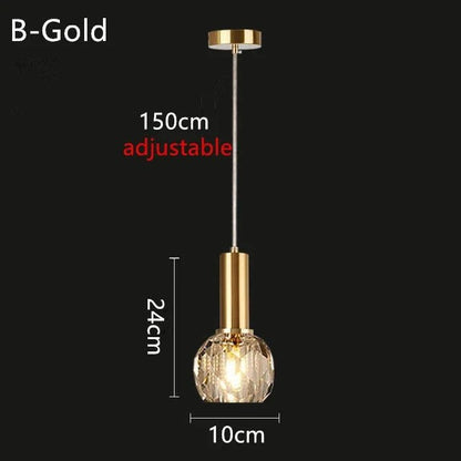 Nordic Modern Crystal Accent Pendant Light - Decorbites