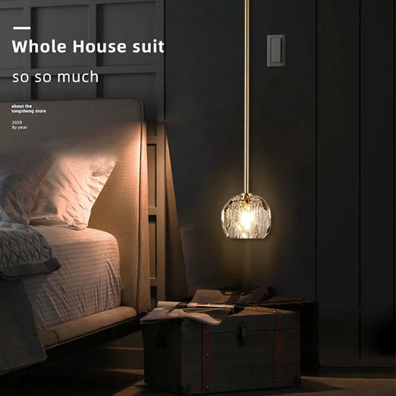 Nordic Modern Crystal Accent Pendant Light - Decorbites