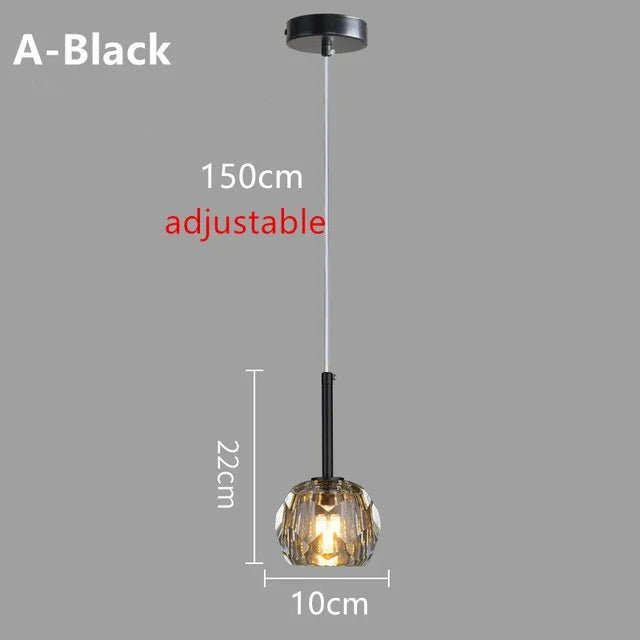 Nordic Modern Crystal Accent Pendant Light - Decorbites