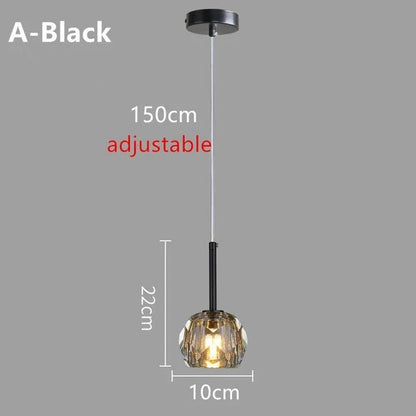 Nordic Modern Crystal Accent Pendant Light - Decorbites