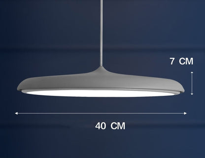 Gray nordic modern simple led chandelier pendant light 40 cm diameter 7 cm height with three color temperature options