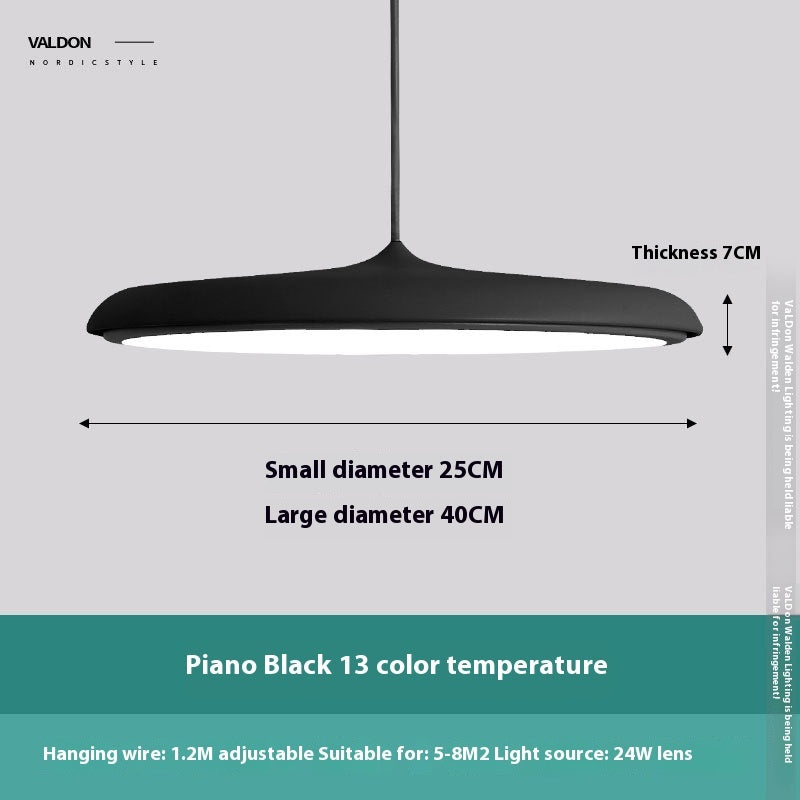 Piano black nordic modern LED chandelier with 13 color temperature options and adjustable hanging wire for m2 lighting