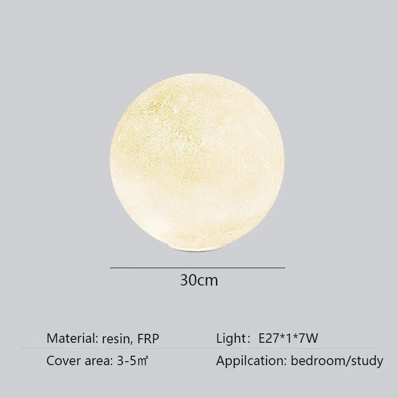 Nordic Moon White FRP Round Pendant Light - Decorbites