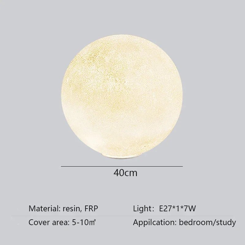 Nordic Moon White FRP Round Pendant Light - Decorbites