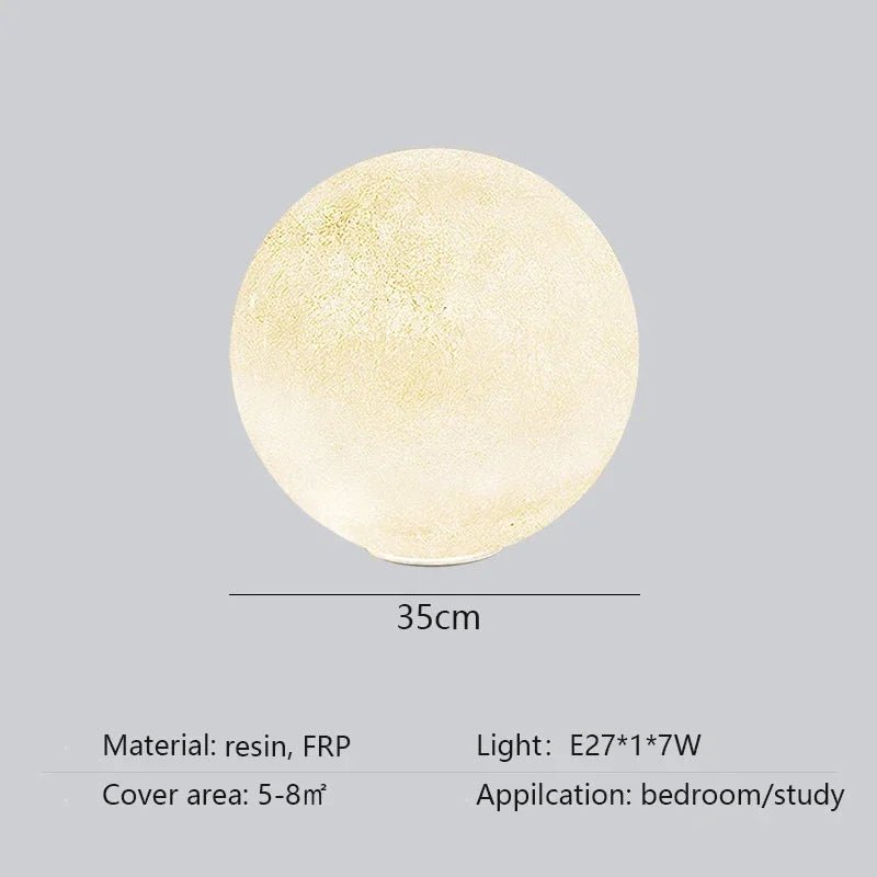 Nordic Moon White FRP Round Pendant Light - Decorbites