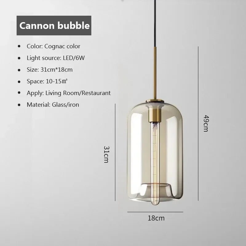 Nordic Multi-Head Glass Pendant Chandelier - Decorbites