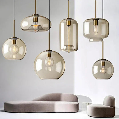 Nordic Multi-Head Glass Pendant Chandelier - Decorbites