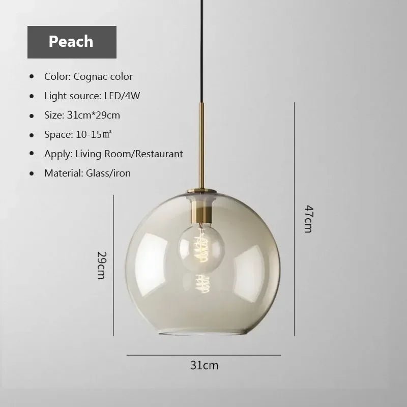 Nordic Multi-Head Glass Pendant Chandelier - Decorbites