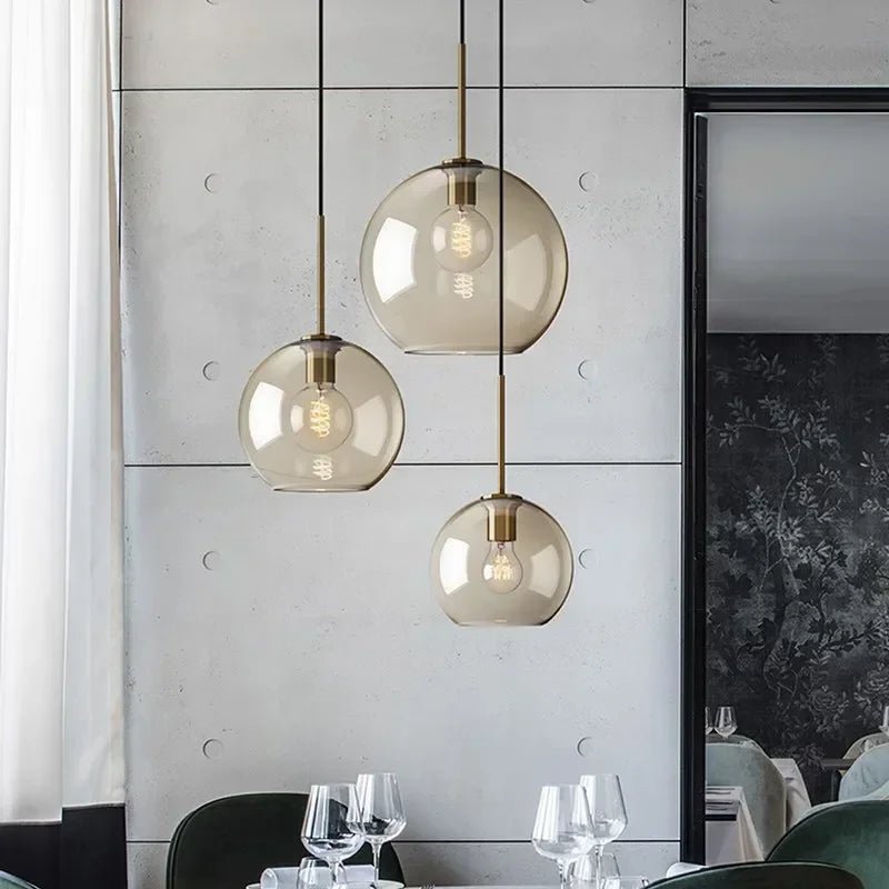 Nordic Multi-Head Glass Pendant Chandelier - Decorbites