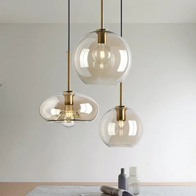 Nordic Multi-Head Glass Pendant Chandelier - Decorbites
