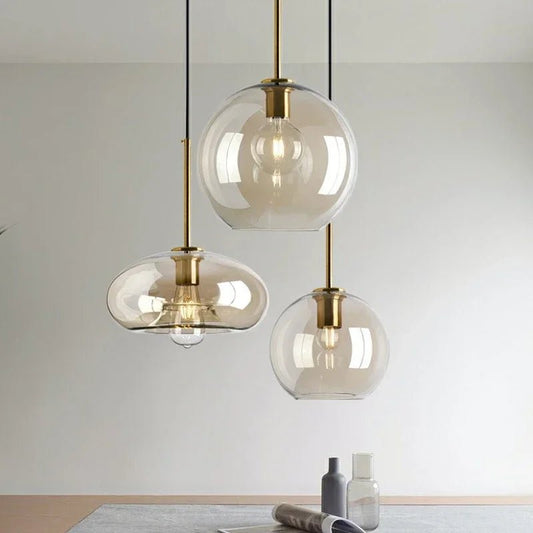 Nordic Multi-Head Glass Pendant Chandelier - Decorbites