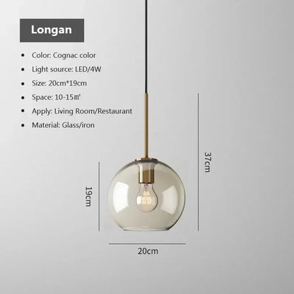 Nordic Multi-Head Glass Pendant Chandelier - Decorbites
