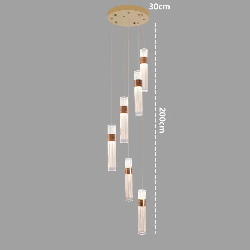 Nordic Multi-Light Iron And Acrylic Pendant Light - Decorbites