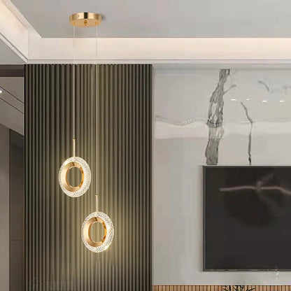 Nordic Ring LED Pendant Light in Iron, Aluminum & Acrylic - Decorbites