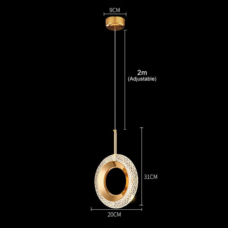 Nordic Ring LED Pendant Light in Iron, Aluminum & Acrylic - Decorbites