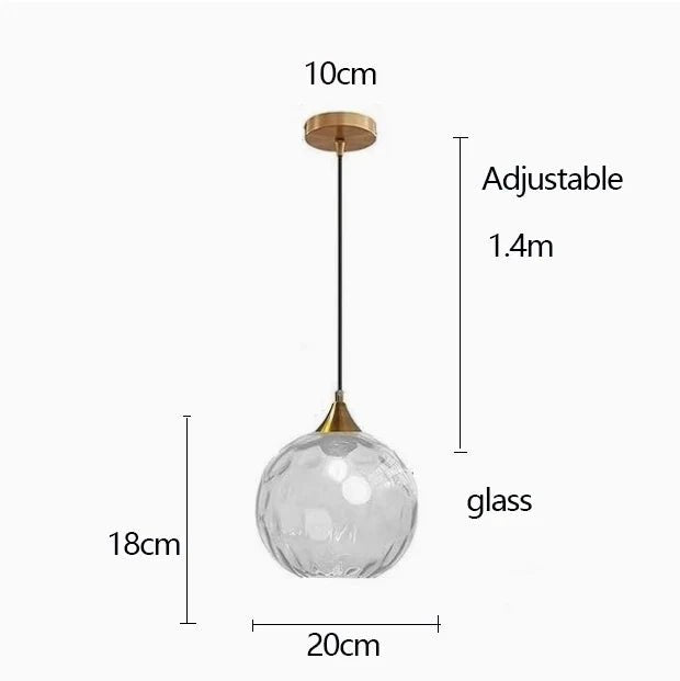 Nordic Ripple Glass Longline Pendant Light - Decorbites