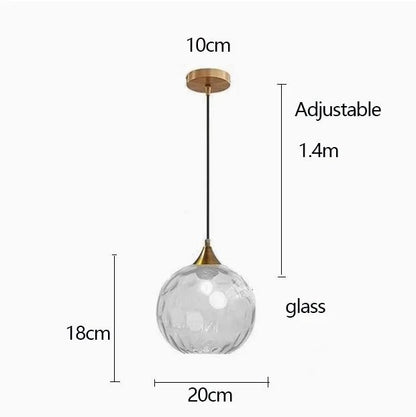 Nordic Ripple Glass Longline Pendant Light - Decorbites
