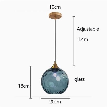 Nordic Ripple Glass Longline Pendant Light - Decorbites