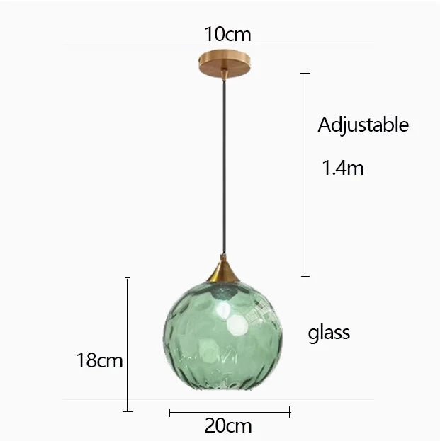 Nordic Ripple Glass Longline Pendant Light - Decorbites
