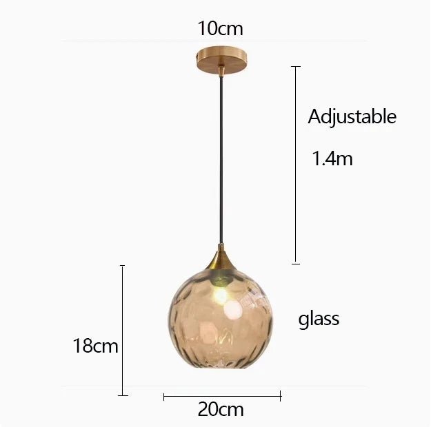 Nordic Ripple Glass Longline Pendant Light - Decorbites